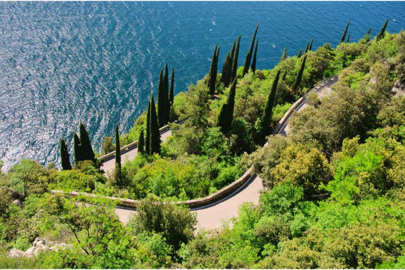 Pista Ciclabile sul Lago di Garda dall'alto